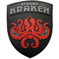 Шеврон ПВХ Кракен Black/Red