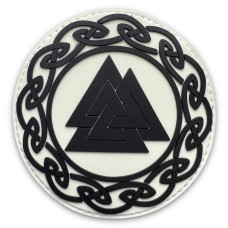 Шеврон ПВХ Valknut White/Black