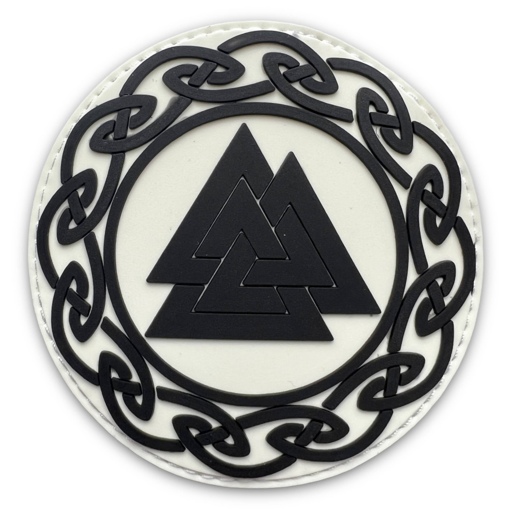 Шеврон ПВХ Valknut White/Black
