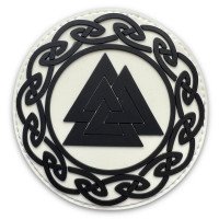 Шеврон ПВХ Valknut White/Black