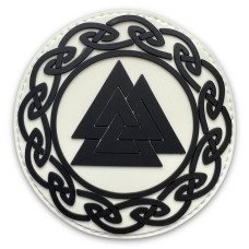 Шеврон ПВХ Valknut White/Black