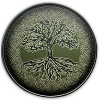 Шеврон ПВХ Круглий Дерево життя Green