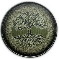 Шеврон ПВХ Круглий Дерево життя Green