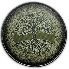 Шеврон ПВХ Круглий Дерево життя Green