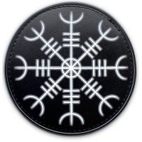 Шеврон ПВХ Круглий Шолом жаху Black/White
