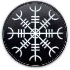 Шеврон ПВХ Круглий Шолом жаху Black/White