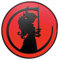 Шеврон ПВХ Валькірія Black/Red