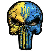 Шеврон ПВХ 3D Punisher Trident Yellow/Blue