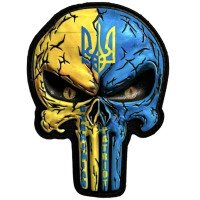 Шеврон ПВХ 3D Punisher Trident Yellow/Blue