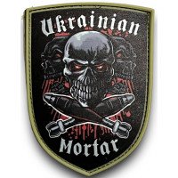 Шеврон ПВХ Ukrainian Mortar Black