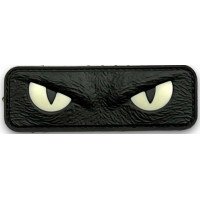 Шеврон ПВХ 3D Котячі Очі Світлонакопичувальні Black