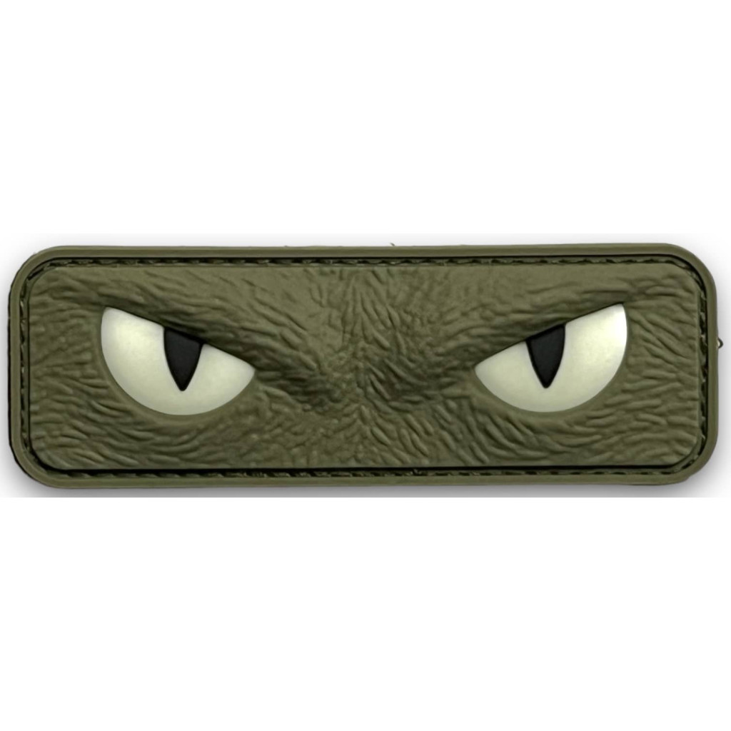 Шеврон ПВХ 3D Котячі Очі Світлонакопичувальні Olive