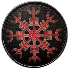 Шеврон ПВХ Шолом Жаху Black/Red Круглий