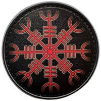 Шеврон ПВХ Шолом Жаху Black/Red Круглий