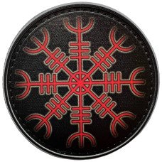 Шеврон ПВХ Шолом Жаху Black/Red Круглий