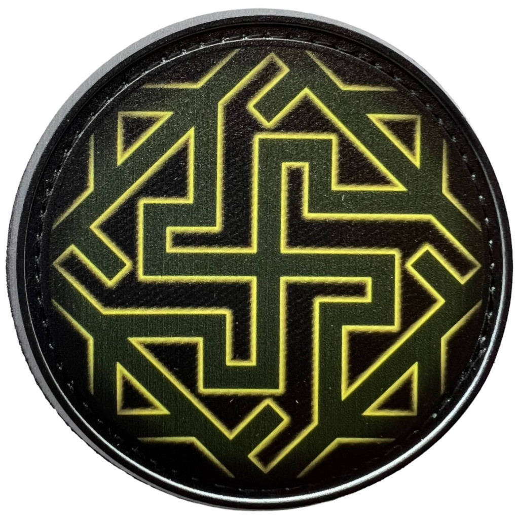 Шеврон ПВХ Круглий Оберіг Велес Валькірія Black/Green