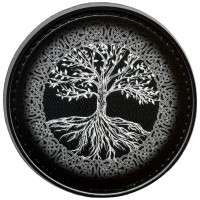 Шеврон ПВХ Круглий Дерево життя Black/White