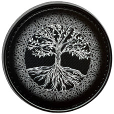 Шеврон ПВХ Круглий Дерево життя Black/White