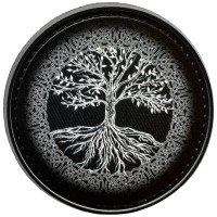 Шеврон ПВХ Круглий Дерево життя Black/White