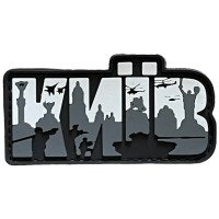 Шеврон ПВХ Фігурний Київ White/Grey
