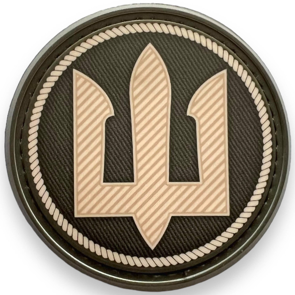 Шеврон ПВХ Круглий Тризуб Морська Піхота Olive