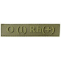 Шеврон ПВХ Група Крові LG 0 (I) (+) RH Dark Olive