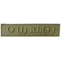 Шеврон ПВХ Група Крові LG 0 (I) (+) RH Dark Olive