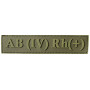 Шеврон ПВХ Група Крові LG 0 (IV) (+) RH Dark Olive