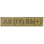 Шеврон ПВХ Група Крові LG 0 (IV) (+) RH Coyote