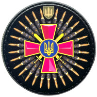 Шеврон ПВХ Круглий Слава ЗСУ Black