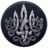 Шеврон ПВХ Круглий Тризуб у Серці Black
