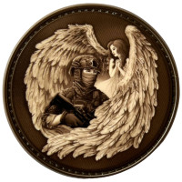 Шеврон ПВХ Круглий 65 ЗСУ Янгол