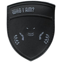 Шеврон ПВХ Who I Am Black Lumi