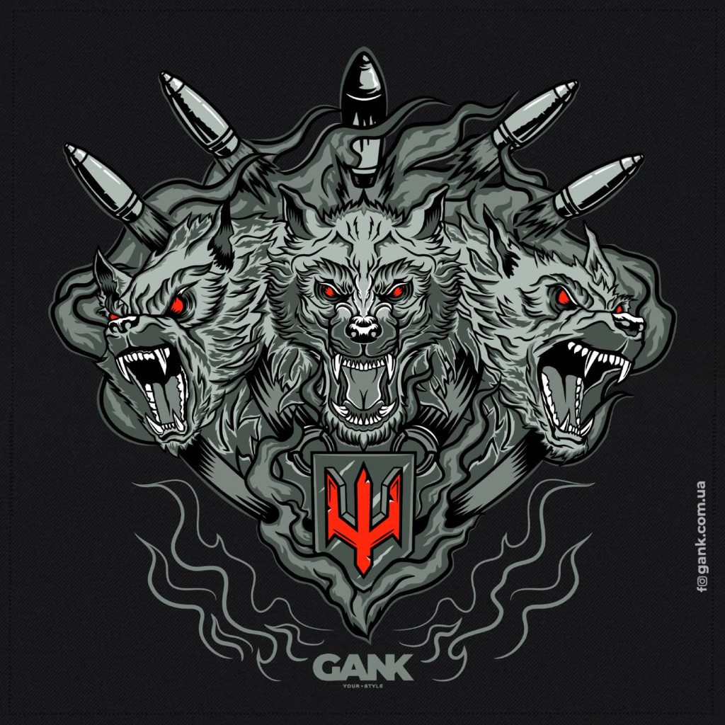 Прапор Цербер GANK Black/Grey