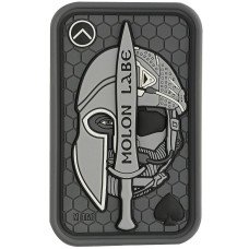 Шеврон ПВХ Molon Labe Ace 3D PVC Grey