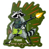 Наліпка Фігурна Єнот з покемоном GANK Olive