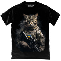 Футболка Котик ЗСУ Black