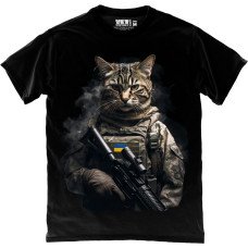 Футболка Котик ЗСУ Black