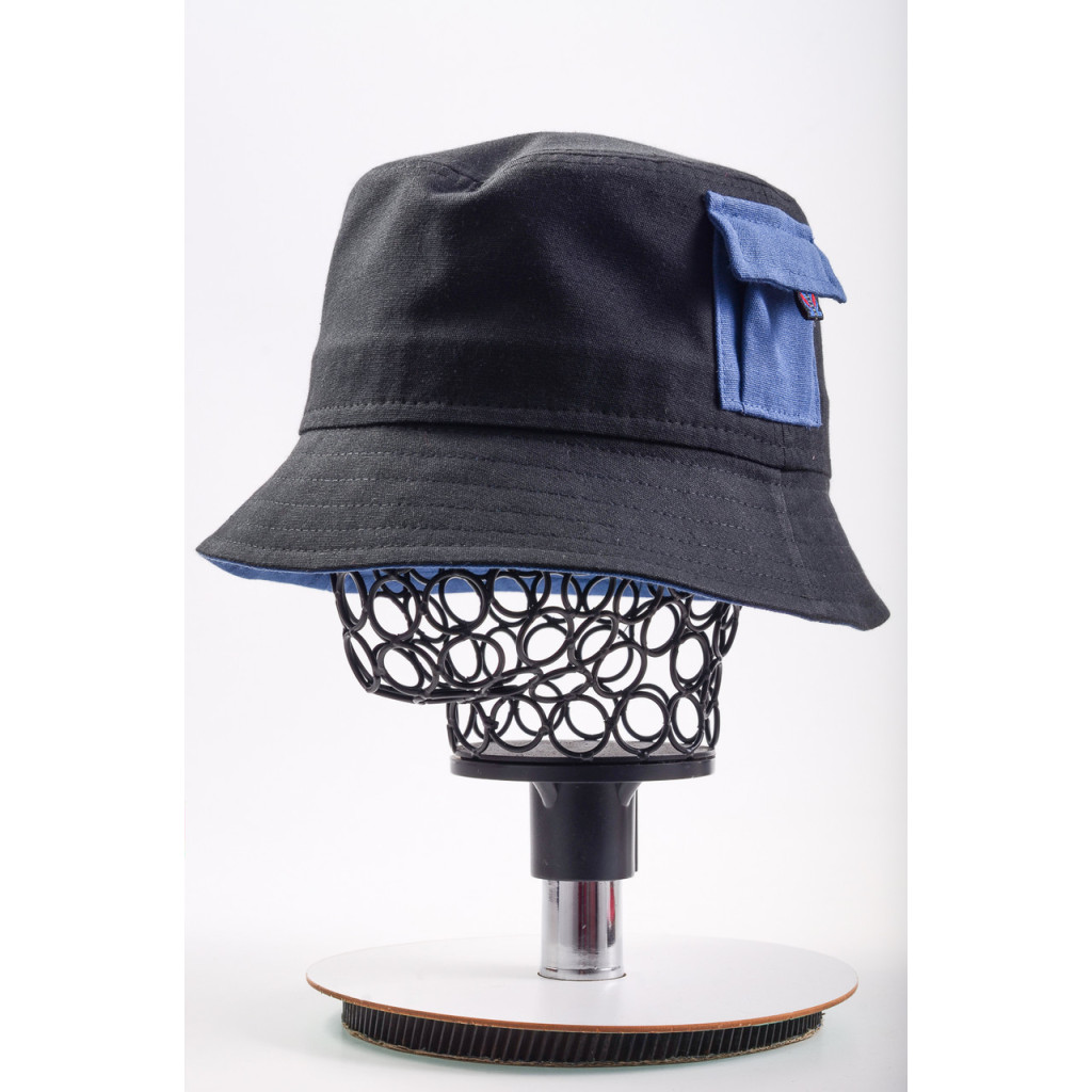 Панама з кишенею Black/Blue