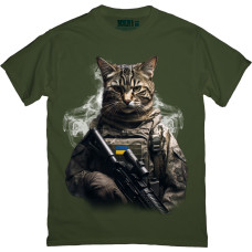 Футболка Котик ЗСУ Olive
