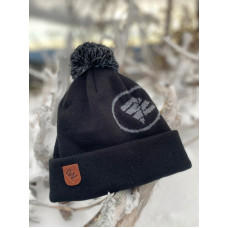 Шапка Помпон Black/Grey