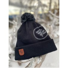 Шапка Помпон Black/Grey