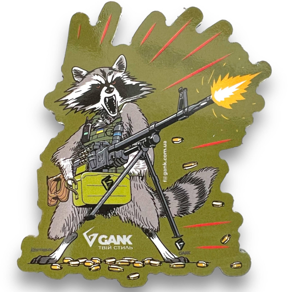 Магніт Єнот з покемоном GANK Olive