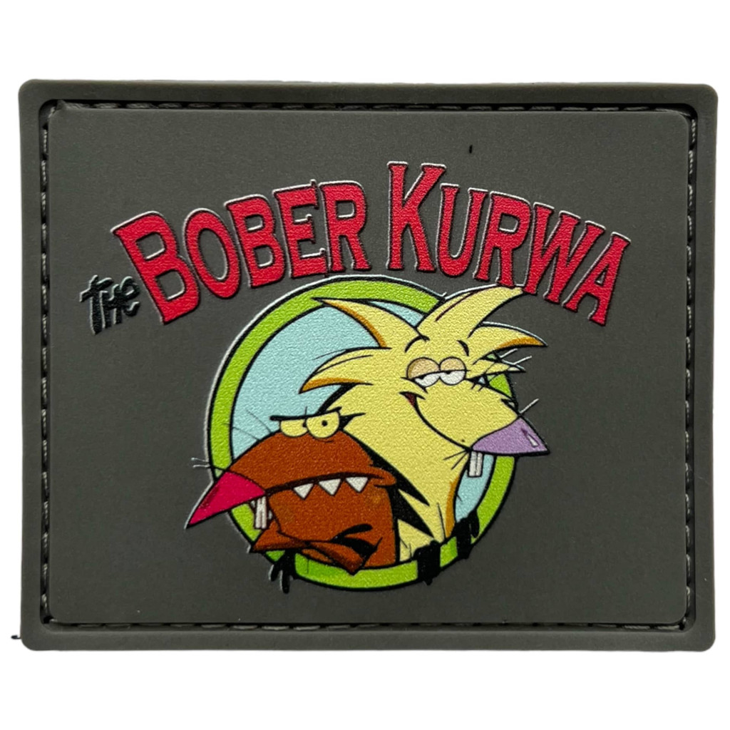 Шеврон ПВХ Bober Kurwa Grey