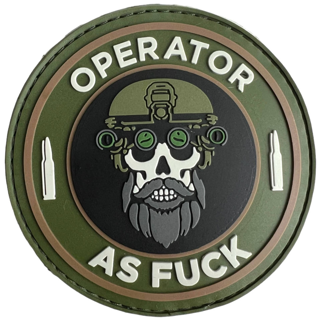 Шеврон ПВХ Operator As Fu*ck Green