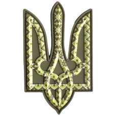 Шеврон ПВХ 3D Фігурний Тризуб Pixel