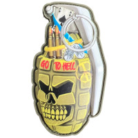 Шеврон ПВХ Лимонка Skull  Go To Hell