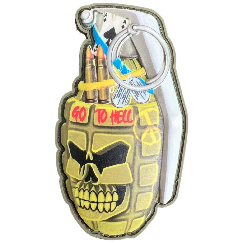 Шеврон ПВХ Лимонка Skull  Go To Hell