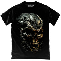 Футболка  Skull Gold and Grey 