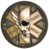 Шеврон ПВХ Круглий Череп Paramedic 
